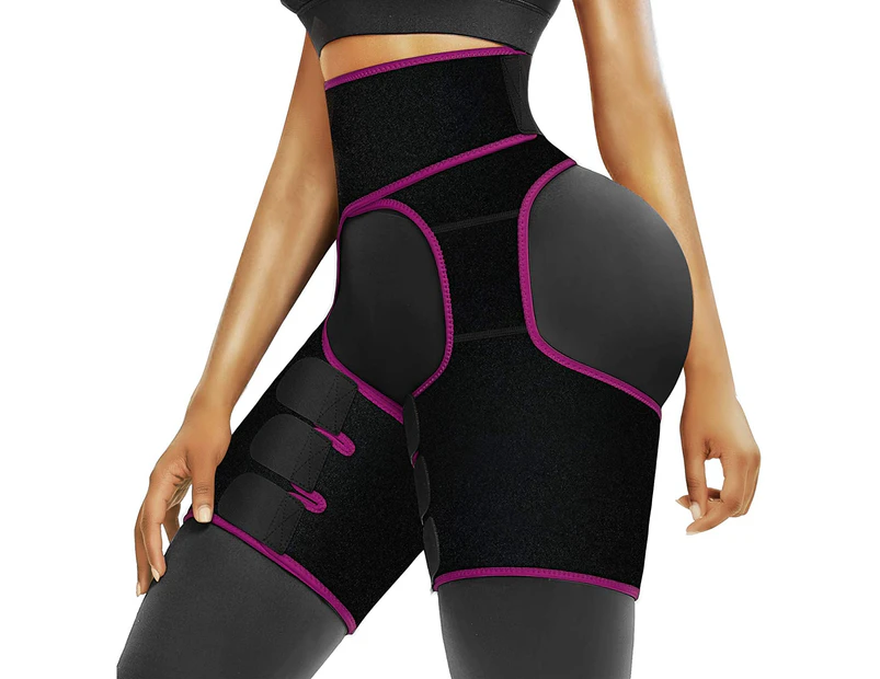 Waist and Thigh Trainer Butt Lifter Neoprene Hip Raise Thigh Slimmer Sweat Trimmer Plus Size Women and Men Workout