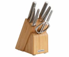 Global 8-Piece Takashi Knife Block Set - Silver/Natural