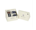 3pc Ben Sherman Men's Casual Fashion Waist Belt & Socks Gift Set Navy/Grey - Navy/Grey