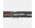 3pc Ben Sherman Men's Casual Fashion Waist Belt & Socks Gift Set Navy/Grey - Navy/Grey