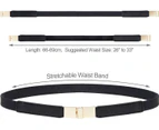 Skinny Belts for Women 5 Pack, Fashion Dress Belts Stretch Women Waist Belts Plus Size Elastic Waist Band for Dresses, 5 Style