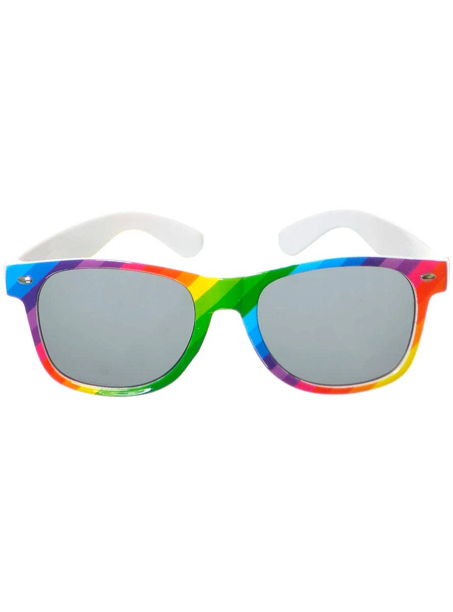 Novelty Rainbow Frame Costume Glasses