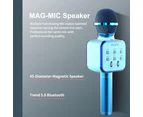 DS 878 Wireless Bluetooth Microphone with Built-in HIFI Speaker For iPhone and Android - Blue