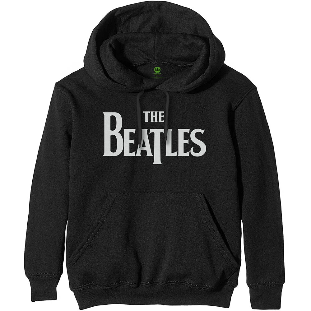 The Beatles Unisex Pullover Hoodie: Drop T Logo - Black