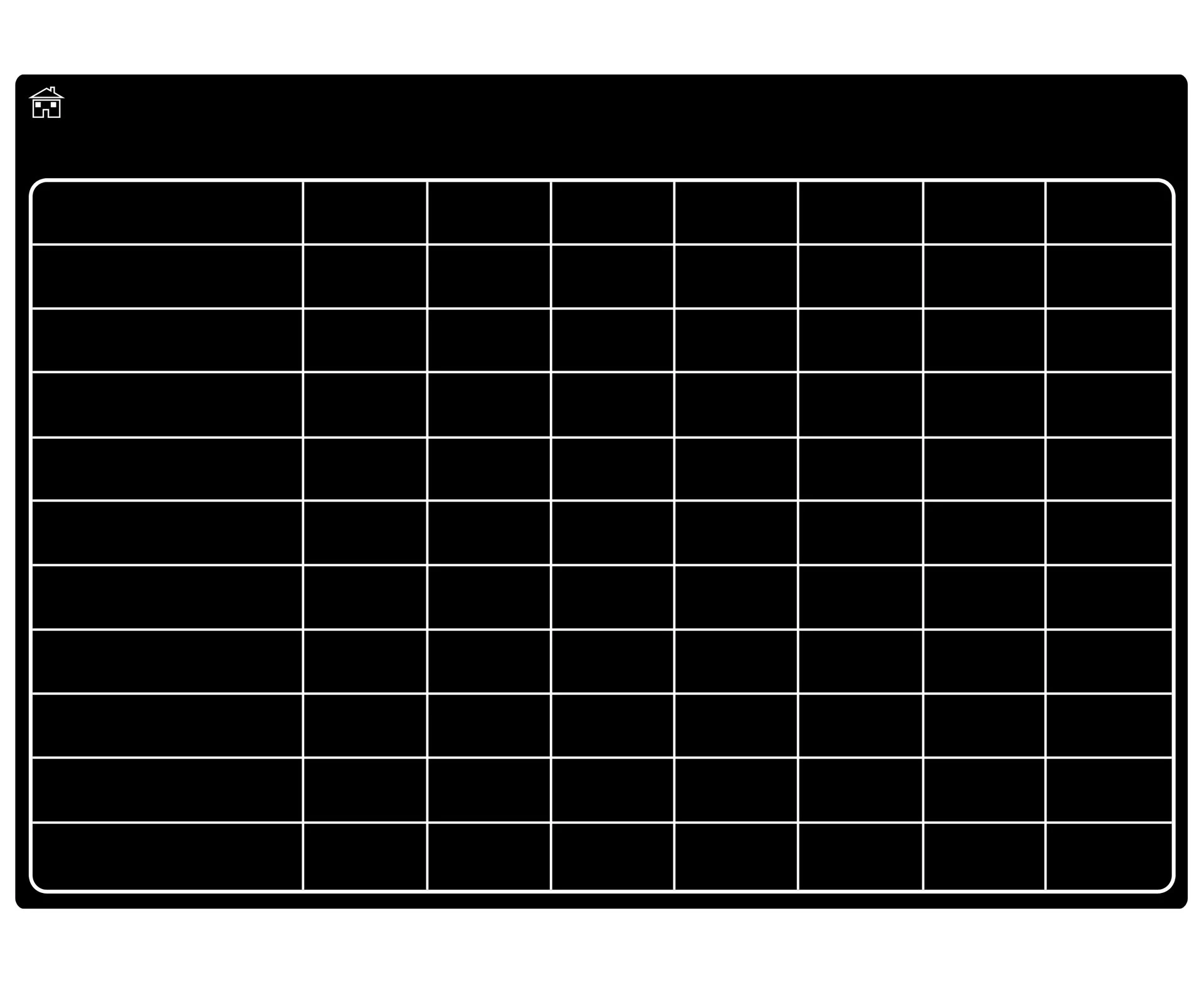 Magnetic Black Dry Erase Chore Chart for Multiple Kids and Adults,17x12"