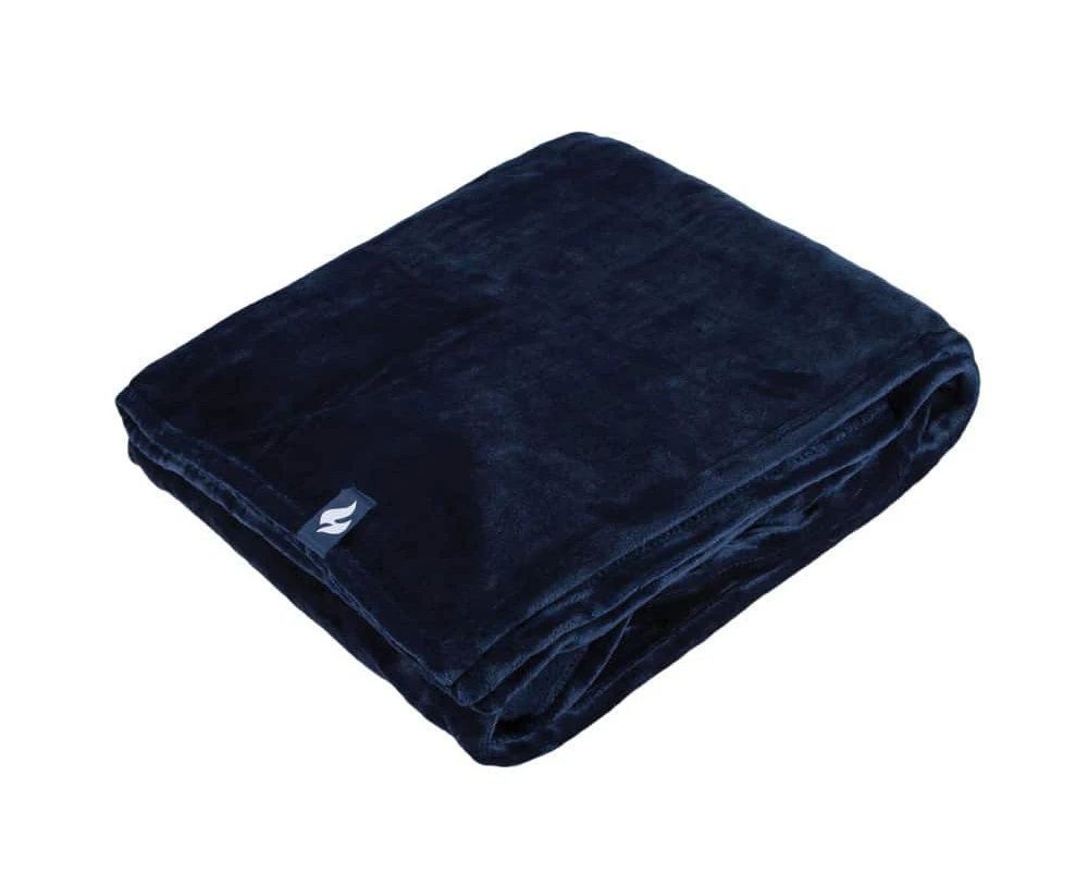 Extra Soft Warm 1.7 TOG Luxury Thermal Fleece Blanket - 180 x 200 cm - Navy