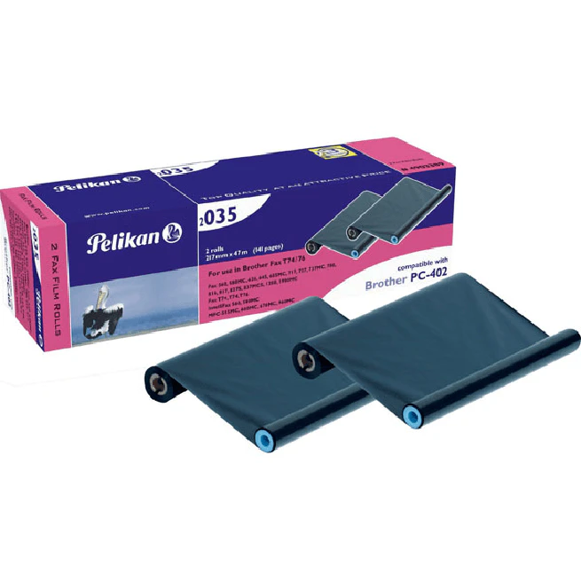 Pelikan Compatible Brother Pc 402 Fax Film Refill Black Twin Pack