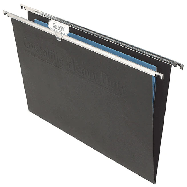 Crystalfile Suspension Files Heavy Duty Black Box 10 Foolscap