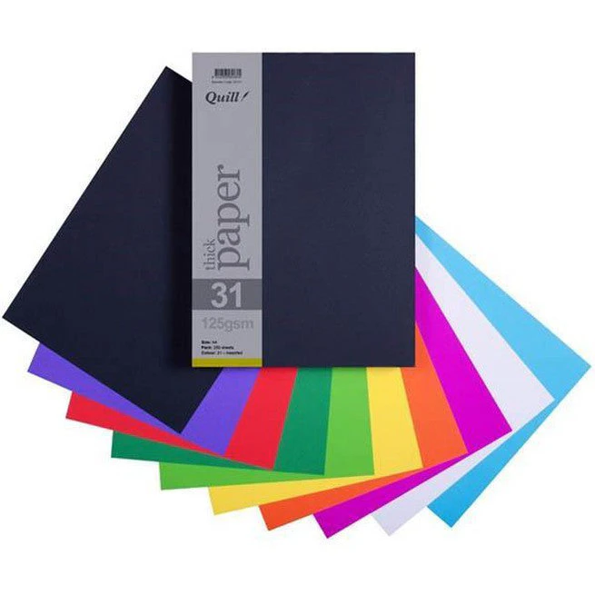 Quill Coloured A4 Copy Paper 125gsm Assorted Pack 250