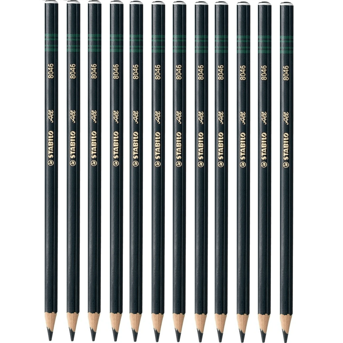 12x Stabilo 8046 All Pencil Black