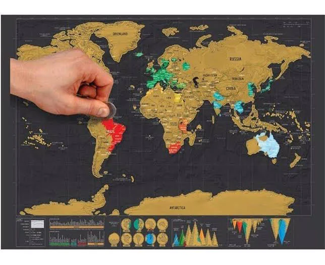 Scratch Off World Map Poster