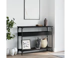 vidaXL Console Table with Shelf Black 100x29x75cm Engineered Wood