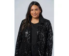 SUNDAY IN THE CITY Women's Chained Up Sequin Coat