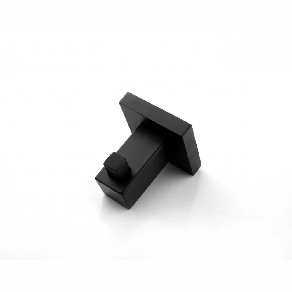 AQUAPERLA Blaze Stainless Steel Robe Hook Square - Matte Black