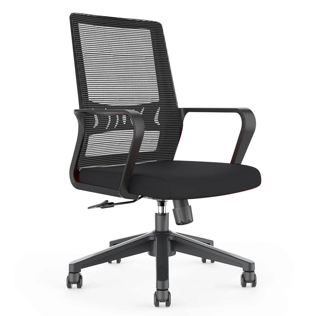 Mesh Home Office Chair Swivel Desk Chair Adjustable Mid Back Ergonomic Black