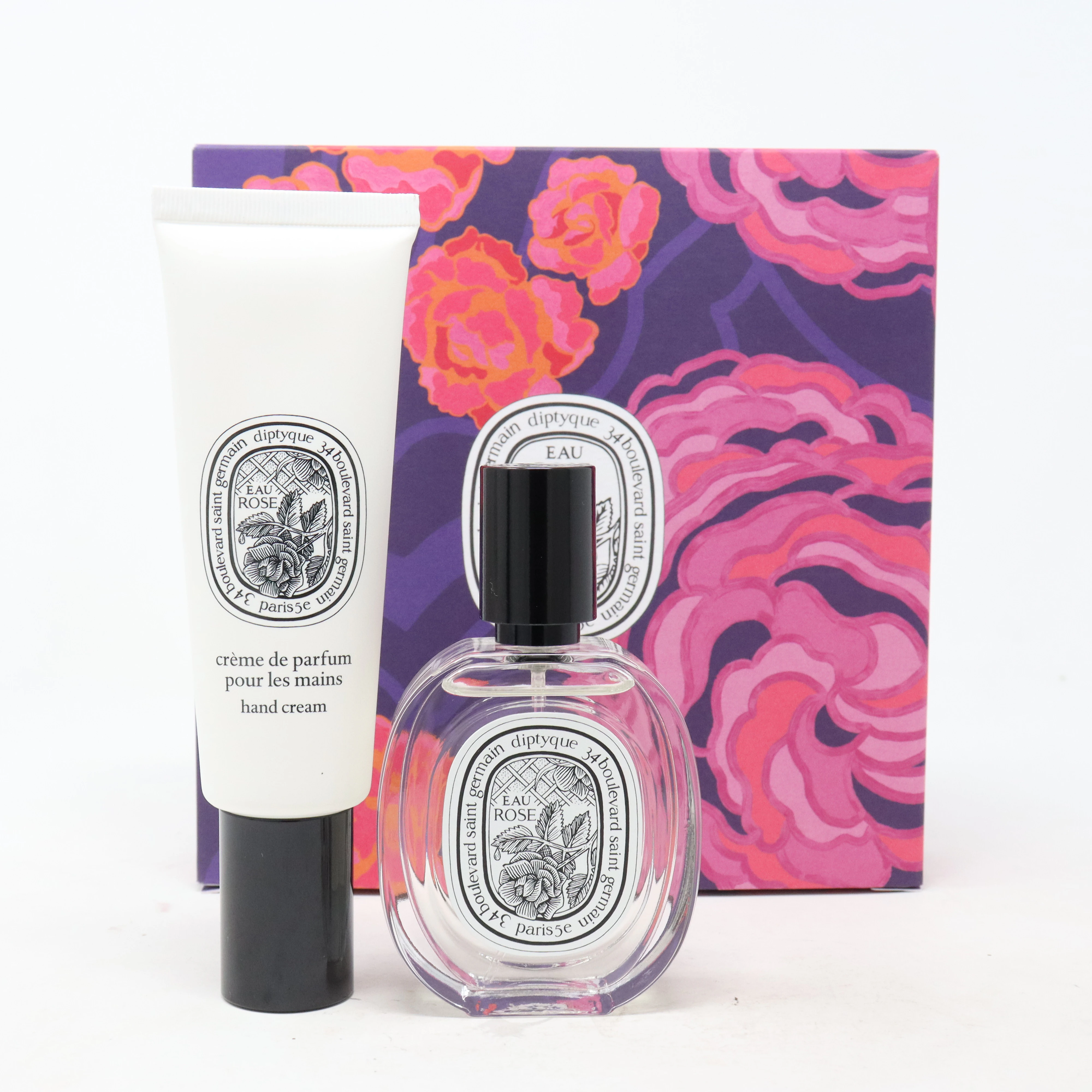 Diptyque Eau Rose Eau De Toilette And Hand Cream Duo  / New With Box