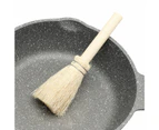 Multifunctional Cleaning Brush Long Handle Wood Oil-proof Practical Pan Pot Dishwashing Brush for Kitchen-Beige Yellow
