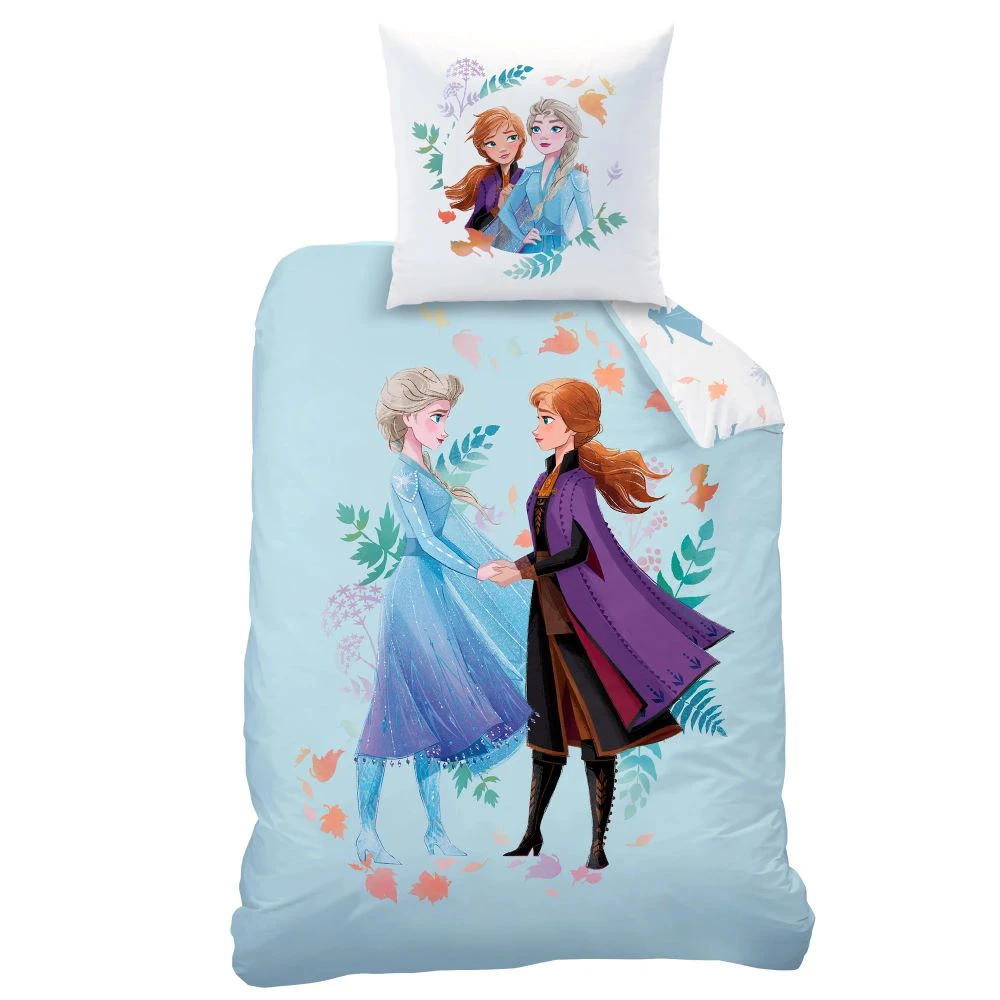 Disney Frozen Sisters Cotton Quilt Cover Set - Single Bed Size