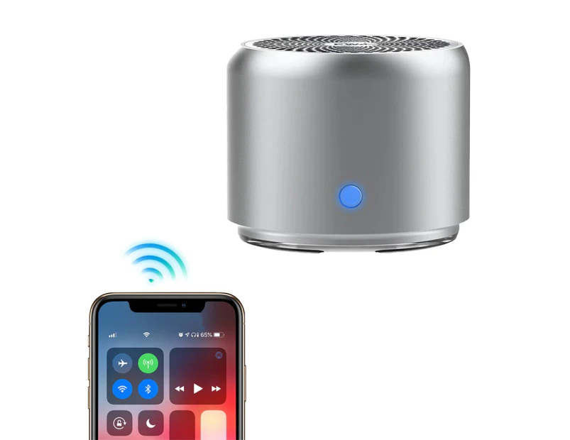 Portable Wireless Mini Bluetooth Speaker Mic Bathroom Shower Speaker Grey