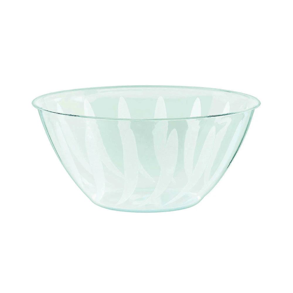 Plastic Swirl Bowl Clear Medium 1.8L