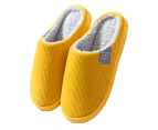 Wear lightweight soft and comfortable women's home slippers - Stripe money goose yellow