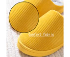 Wear lightweight soft and comfortable women's home slippers - Stripe money goose yellow