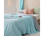 Reversible Cooling Blanket Lightweight Cool Blanket for Summer Blue