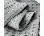 100% Cotton Blanket Cozy Waffle Weave Blanket Soft Quilt Grey