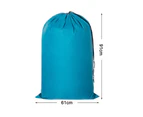 2 Pack Travel Laundry Bag, Machine Washable Dirty Clothes Organizer, Large Enough To Hold 4 Loads of Laundry, 61*91cm,Blue