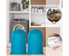 2 Pack Travel Laundry Bag, Machine Washable Dirty Clothes Organizer, Large Enough To Hold 4 Loads of Laundry, 61*91cm,Blue