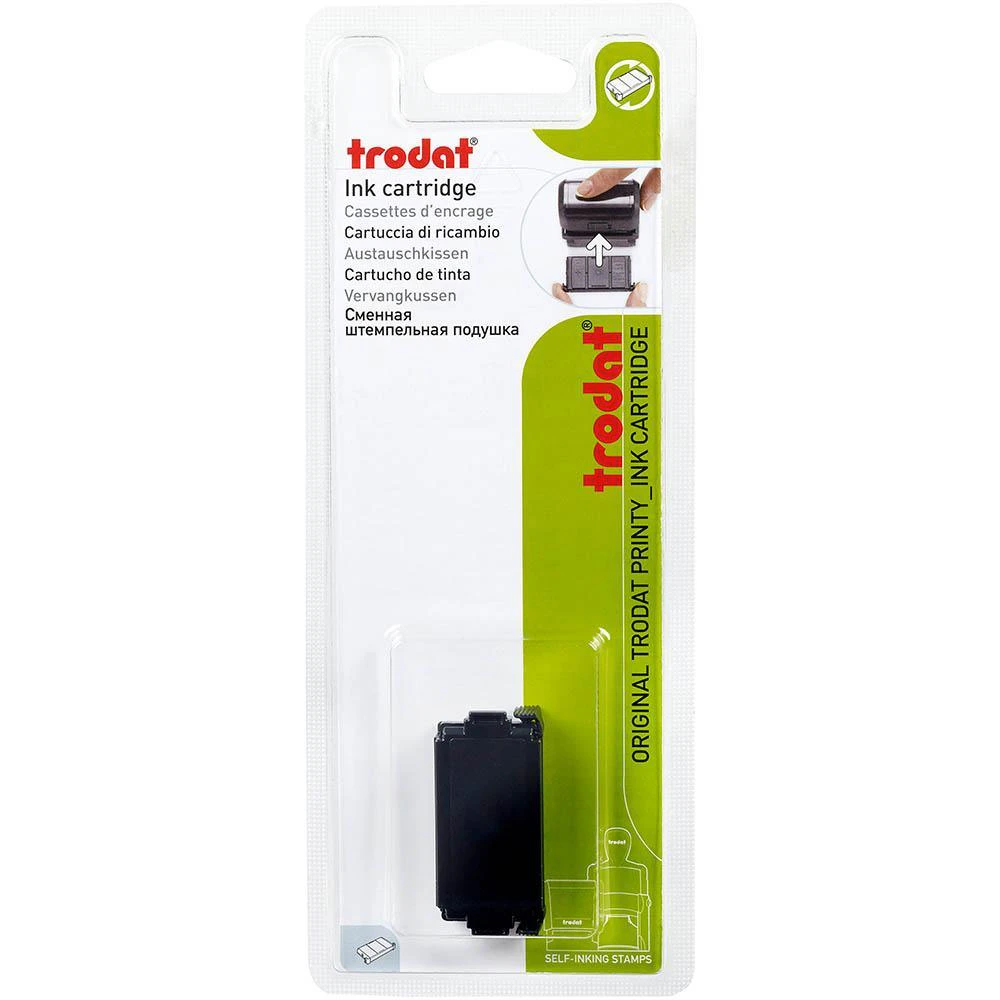 Trodat 6/4911 Ink Cartridge Refill Swop Pad Clothing Stamp Black