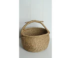 Maine & Crawford Italie Bloga 38cm Seagrass Picnic Basket w/Handle Round Natural