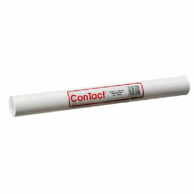 Contact Book Covering Self Adhesive 100 Micron 375mmx15m Clear Roll