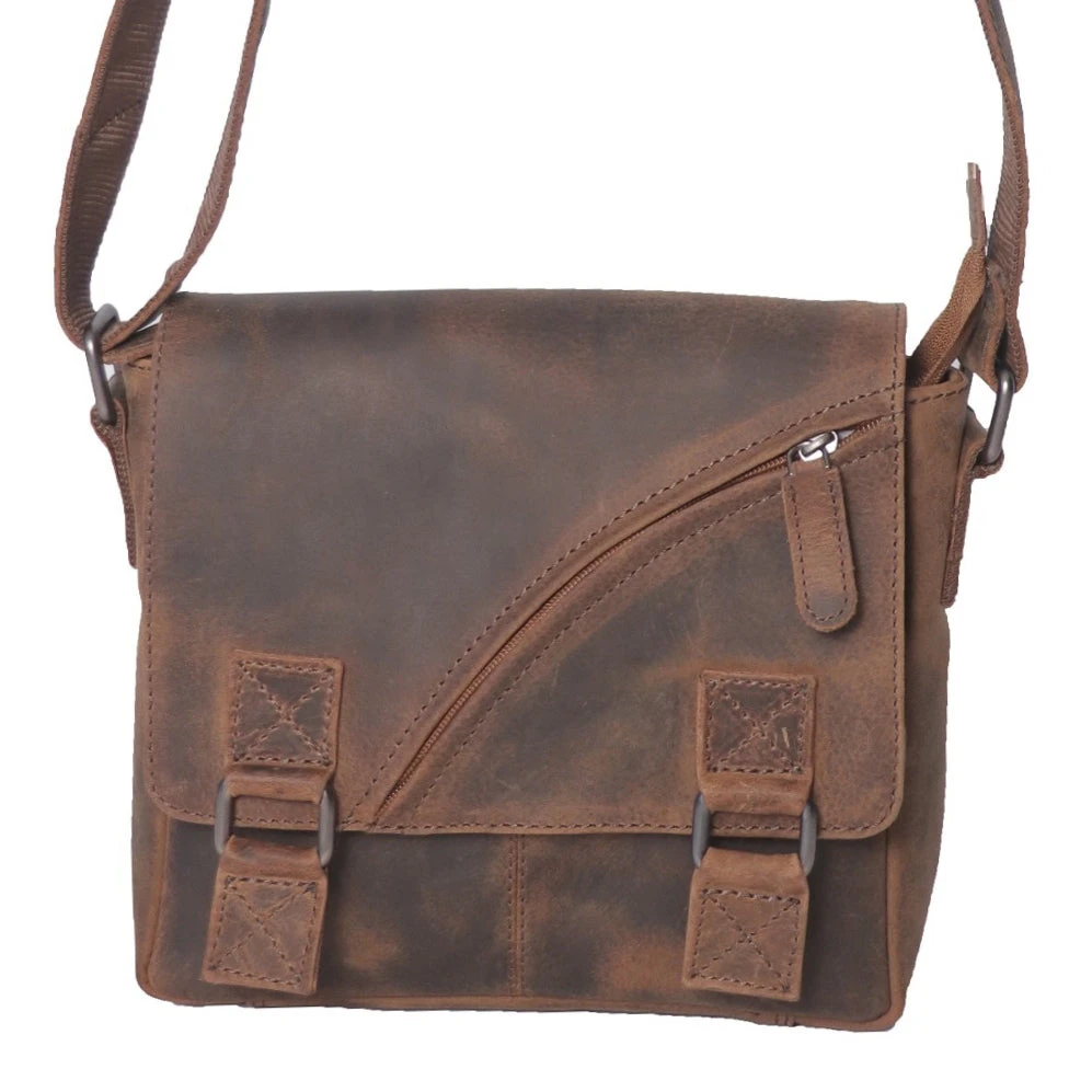 Hunter Leather Crossbody Bag HF147 - Tan