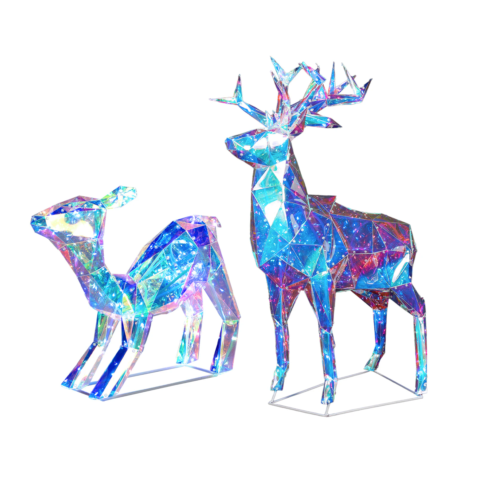 Festiva Christmas Lights Led Light Motif Reindeer & Fawn Set Decor 3D Acrylic LED Lights AU