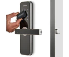 Auslock Handy Series 31B Smart Mortice Door Lock - Fingerprint - Pin Code - Bluetooth - Proximity Card - WIFI App Access - Mechanical Key - 270mm - Silver