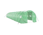vidaXL Greenhouse with Steel Frame Green 42 m¬≤ 14x3x2 m