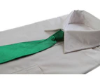 Kids Boys Green Elastic Plain Neck Tie