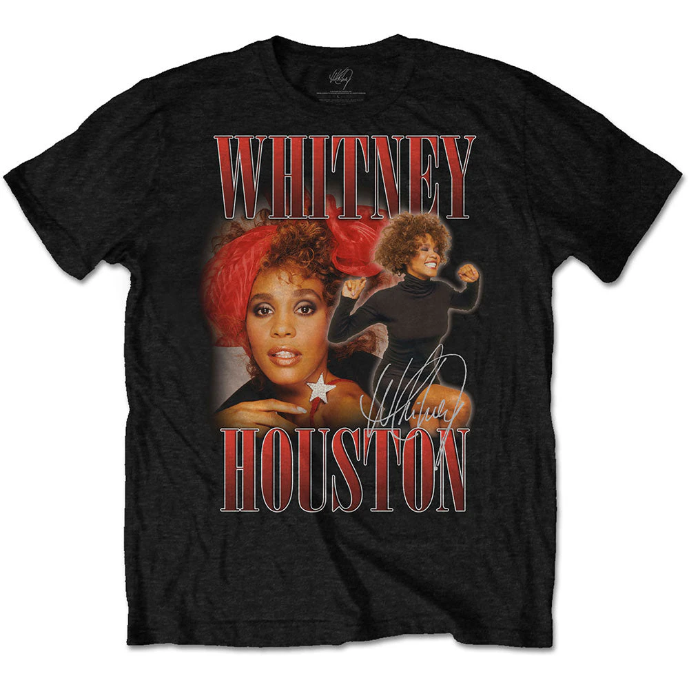 Whitney Houston | Official Band T-Shirt | 90s Homage - Black