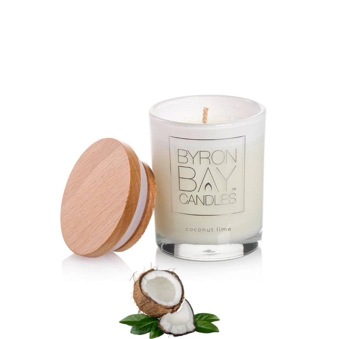 Byron Bay Candles | Scented Pure Soy Candle - 18 Hours - Coconut Lime