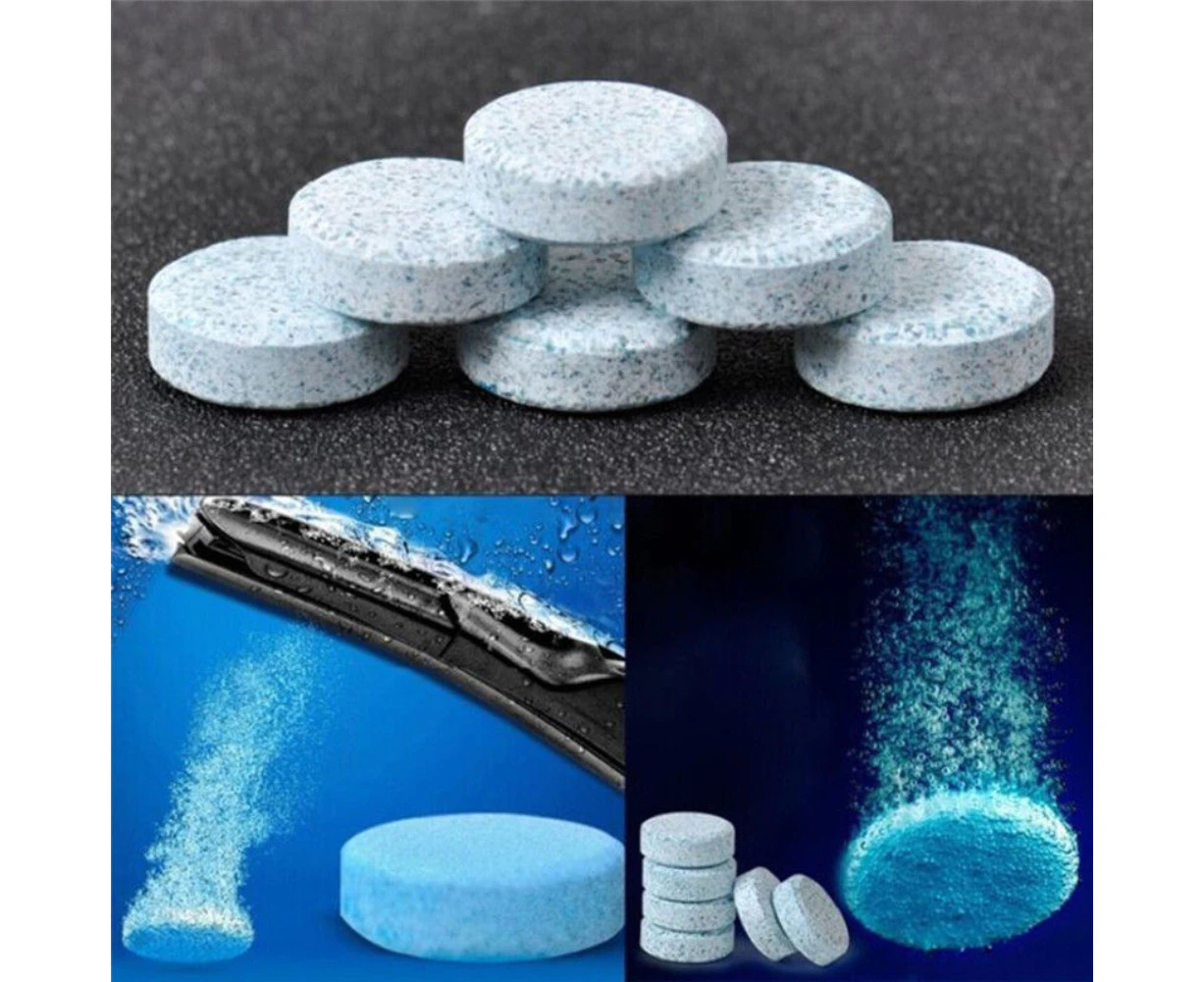 6Pcs Car Solid Wiper Auto Cleaning Windshield Glass Cleaner Effervescent Tablets