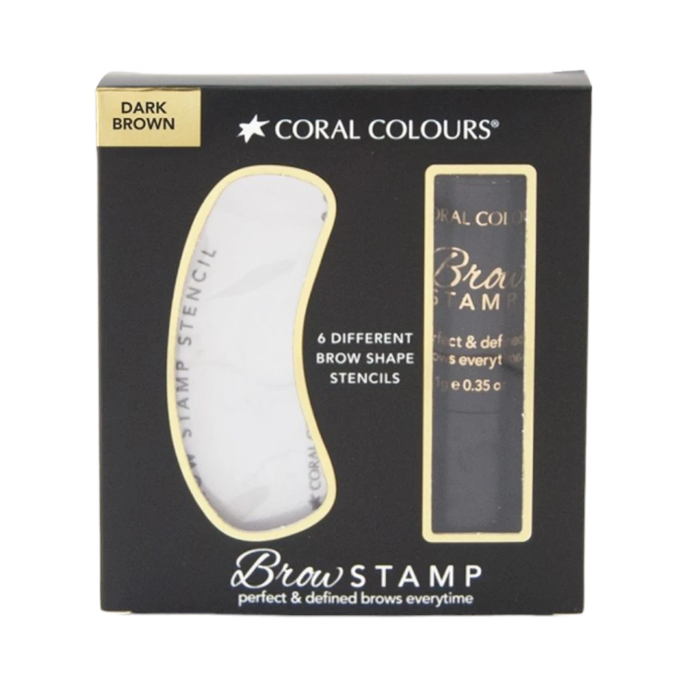 Coral Colours Brow Stamp-Dark Brown