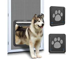 Dog Screen Door, Inside Door Flap 12x14x0.4 Inch, Magnetic Self-Closing Screen Door with Locking Function, Sturdy Screen Door