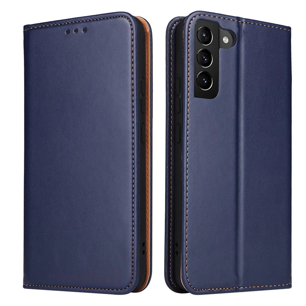 For Samsung Galaxy S24 Case Leather Flip Wallet Folio Cover Blue