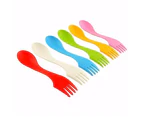 6Pcs 3 In 1 Sporks Portable Camping Sporks Lightweight Camping Sporks For Backpacking Hiking Outdoors