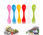 6Pcs 3 In 1 Sporks Portable Camping Sporks Lightweight Camping Sporks For Backpacking Hiking Outdoors