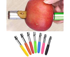 Apple Stainless Steel Pear Fruit Pepper Core Seed Remover Kitchen Tool Gadget-Blue