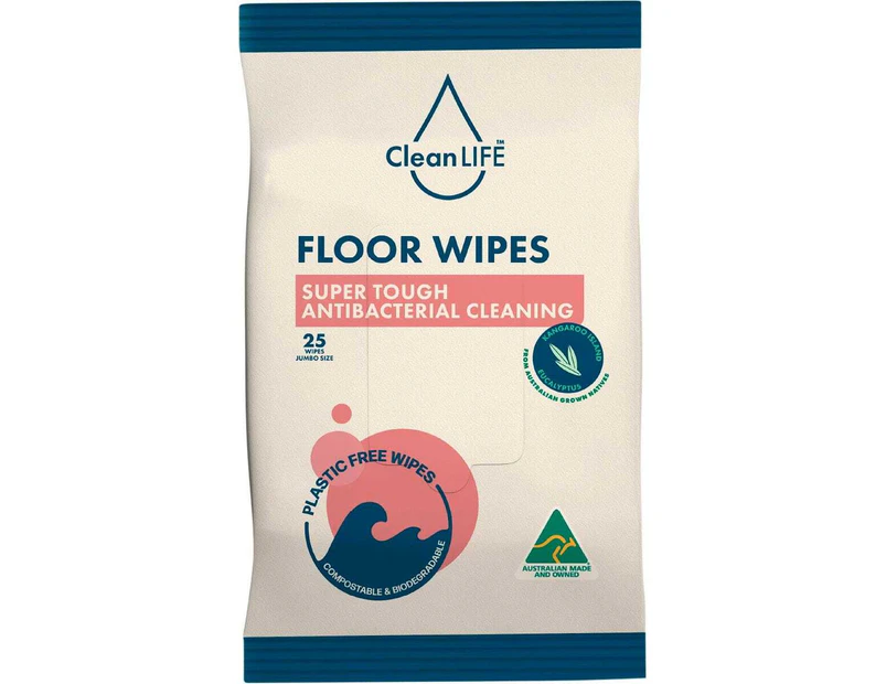 Super Tough Antibacterial Floor Wipes x25