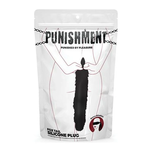 Punishment Fox Tail Silicone Plug Model Ptp 001 Unisex Anal Toy For Exquisite Pleasure Black