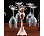 Elegant Metal Wine Glass Stemware Hanging Holder Storage Display Drying Rack-Silver